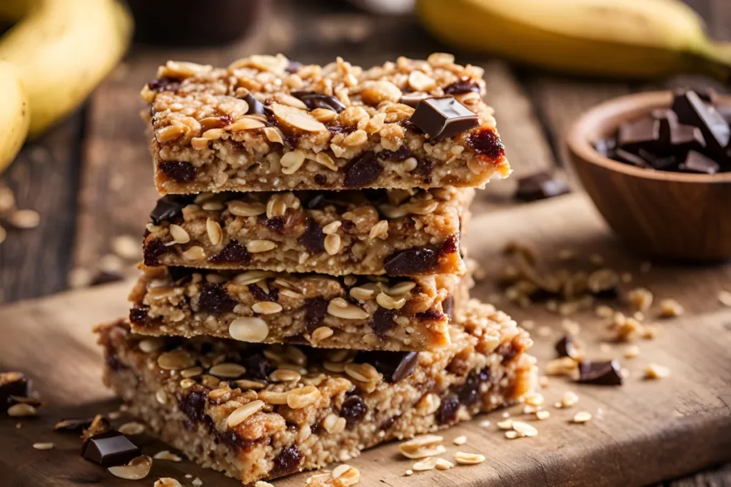 Recette Barres d’Avoine, Banane & Chocolat Noir