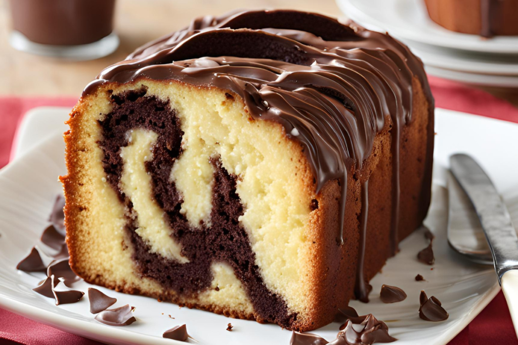recette quatre-quarts marbré chocolat-vanille