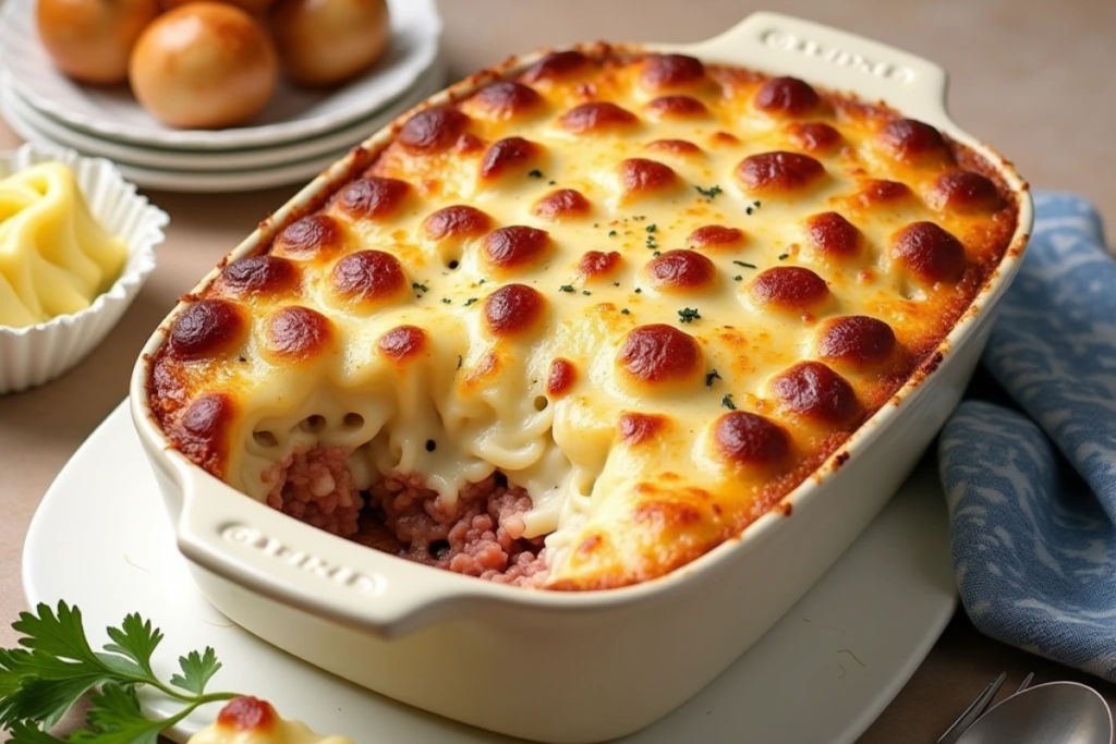 Gratin de pommes de terre à la viande hachée