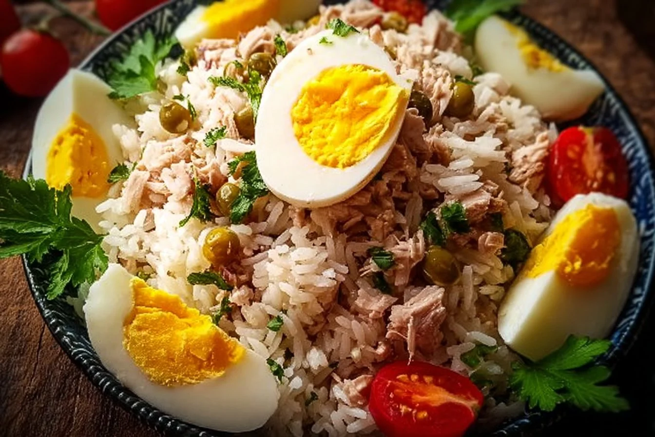 Rice Salad with Tuna and Hard-Boiled Eggs 3 Rice Salad with Tuna and Hard-Boiled Eggs