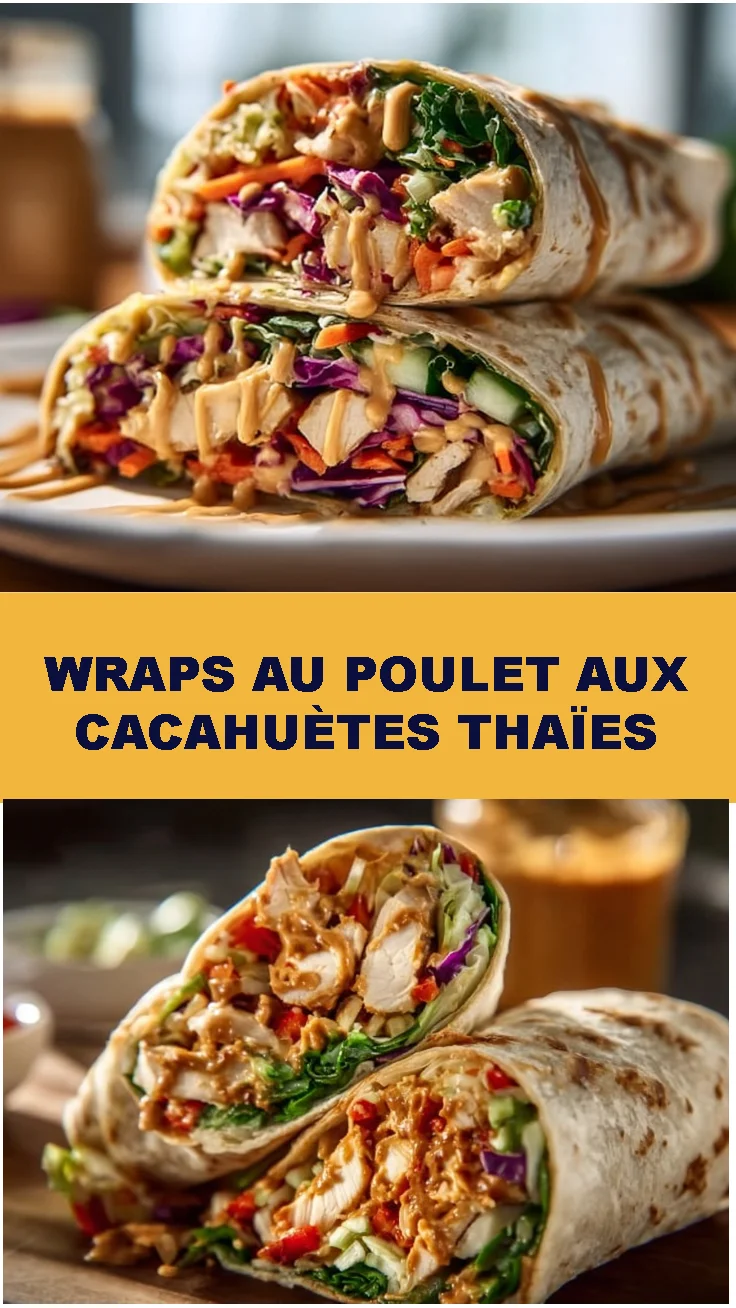 Wraps au poulet aux cacahuètes thaïes 2 Wraps au poulet aux cacahuètes thaïes