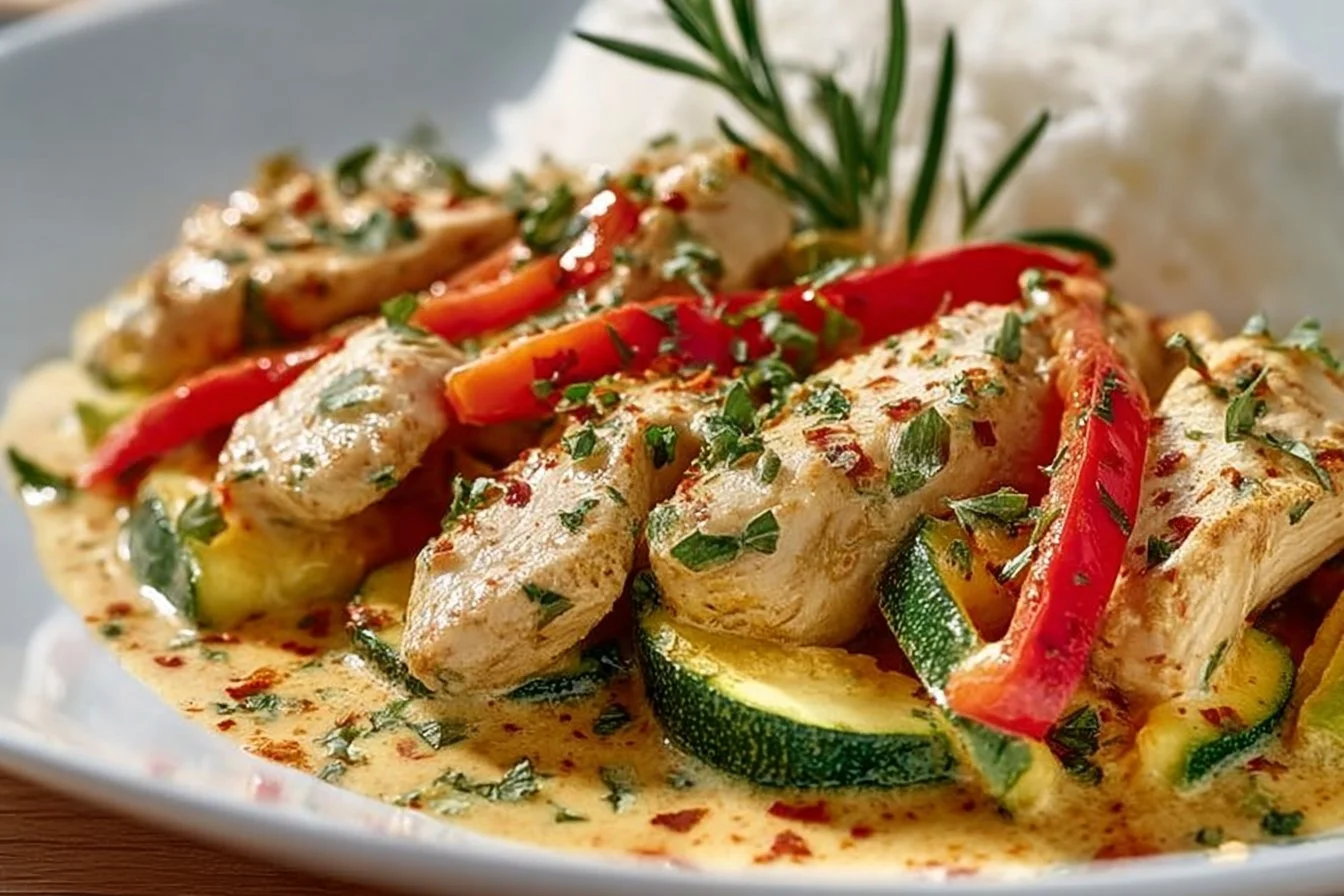 Creamy Chicken Recipe with Zucchini and Flavorful Paprika 2 Creamy Chicken Recipe with Zucchini and Flavorful Paprika