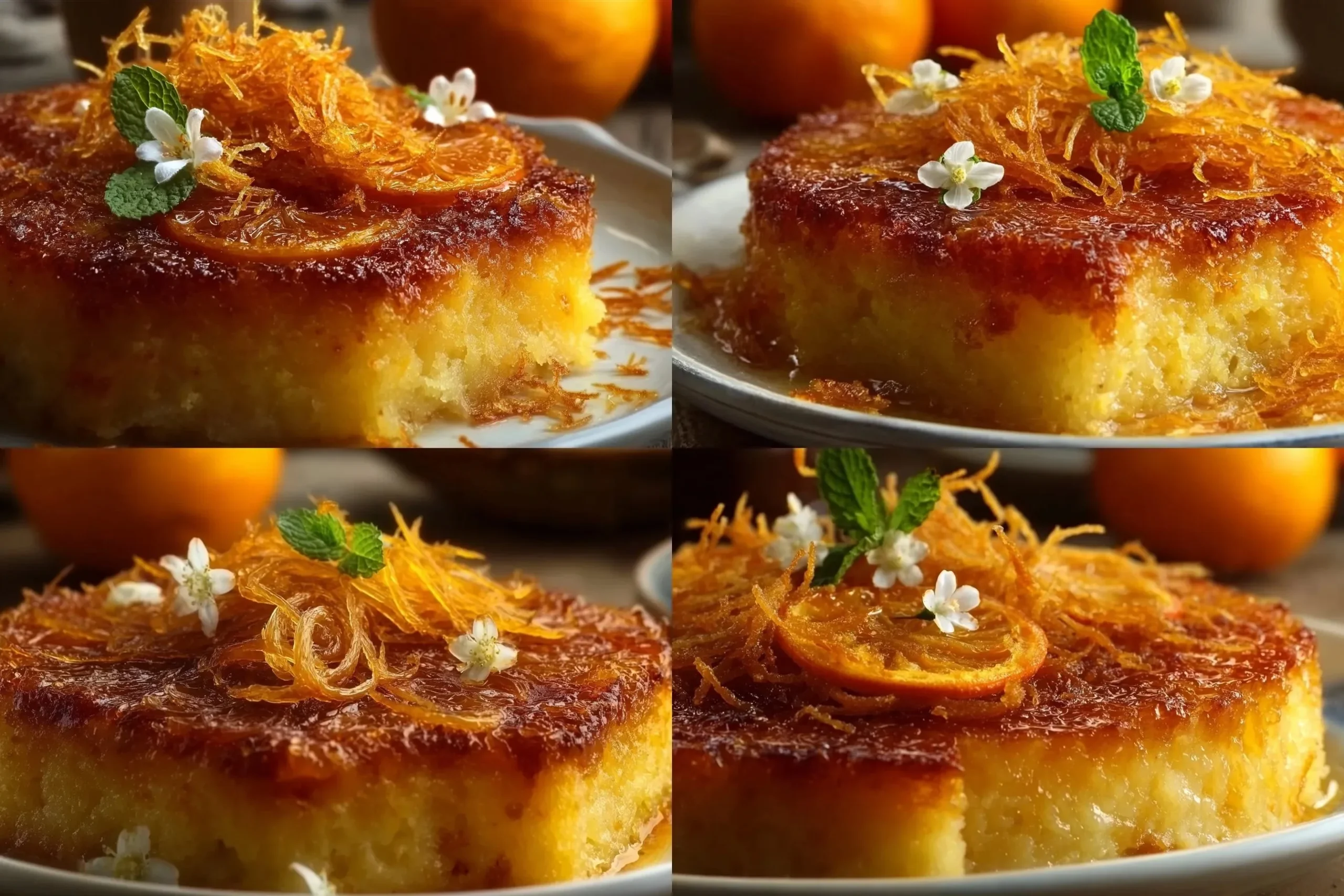 Gâteau renversé de cheveux d’ange aux saveurs d’orange 2 Gâteau renversé de cheveux d’ange aux saveurs d’orange