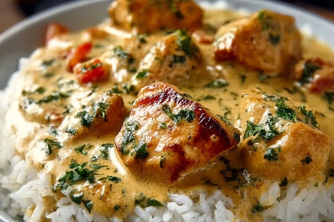 Healthy and low-calorie creamy chicken 2 Healthy and low-calorie creamy chicken