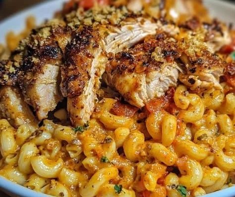 Macaroni crémeux au poulet cajun 2 Macaroni crémeux au poulet cajun