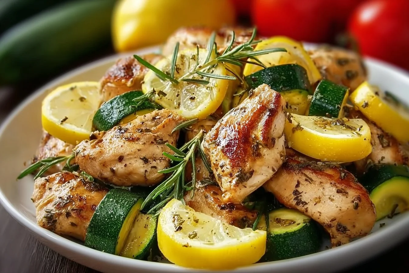 Poulet aux courgettes et citron 2 Poulet aux courgettes et citron