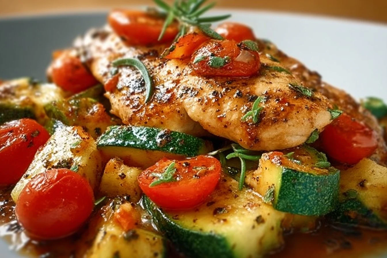 Poulet Sauté aux Courgettes et Tomates Cerises 2 Poulet Sauté aux Courgettes et Tomates Cerises