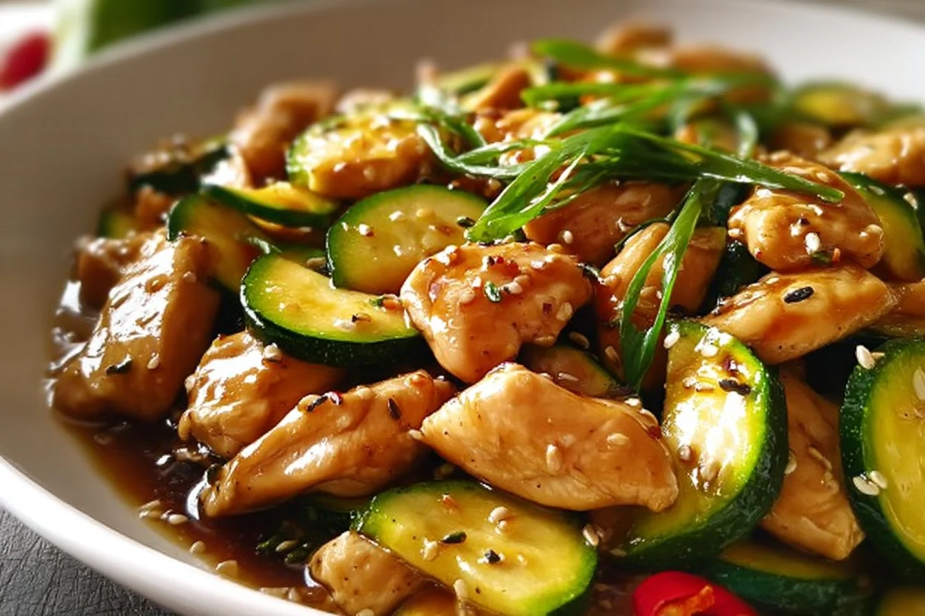 Sauté de Poulet et Courgette, Sauce Soja Gourmande et Parfumée 2 Sauté de Poulet et Courgette, Sauce Soja Gourmande et Parfumée