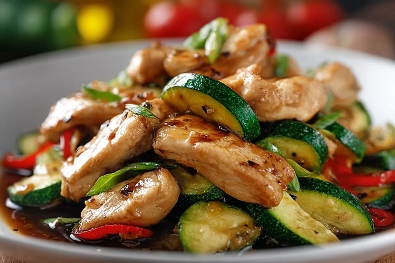 Sauté de Poulet et Courgettes à la Sauce Soja 2 Sauté de Poulet et Courgettes à la Sauce Soja