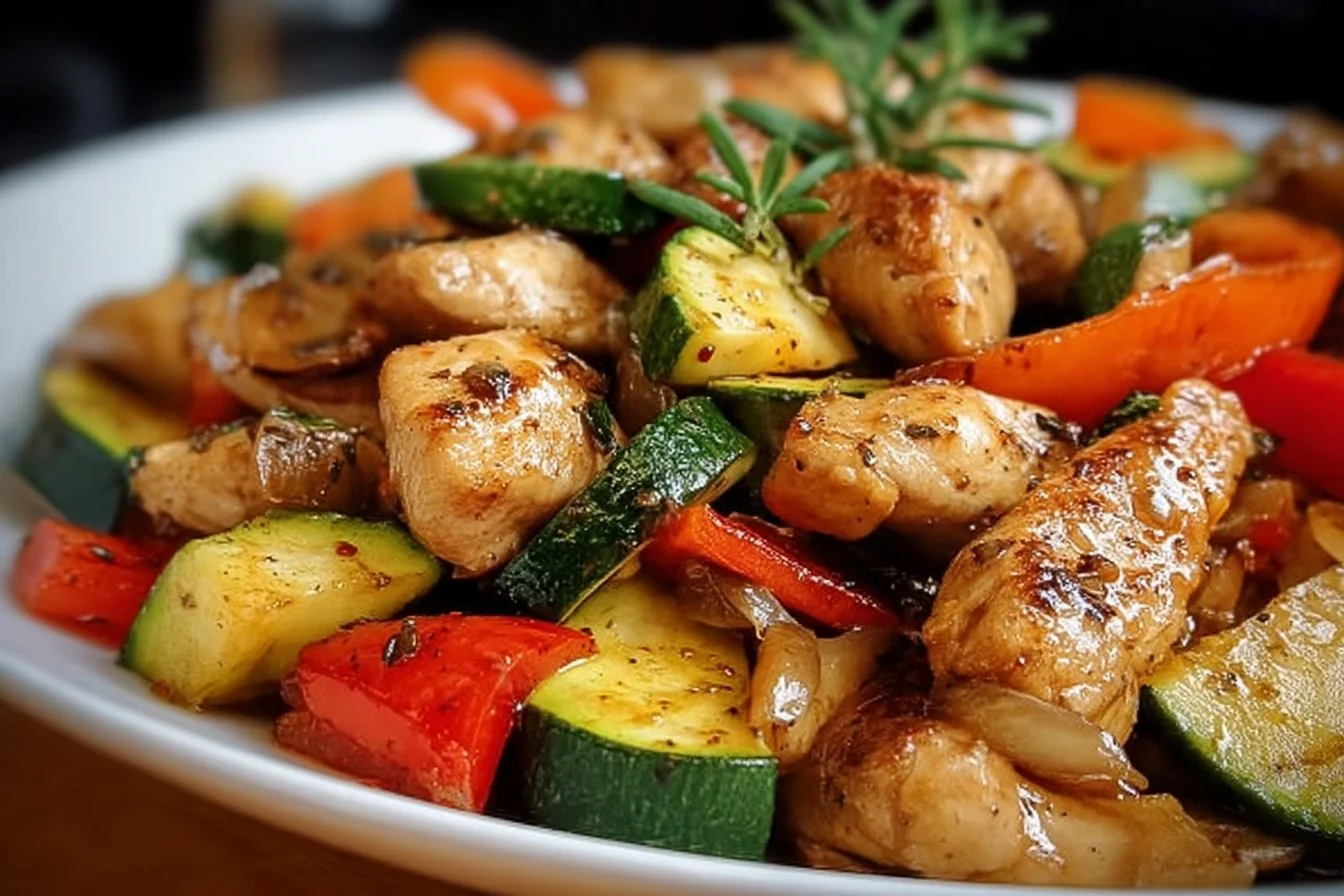 Savoureuse Poêlée de Poulet et de Légumes dans une Casserole 2 Savoureuse Poêlée de Poulet et de Légumes dans une Casserole