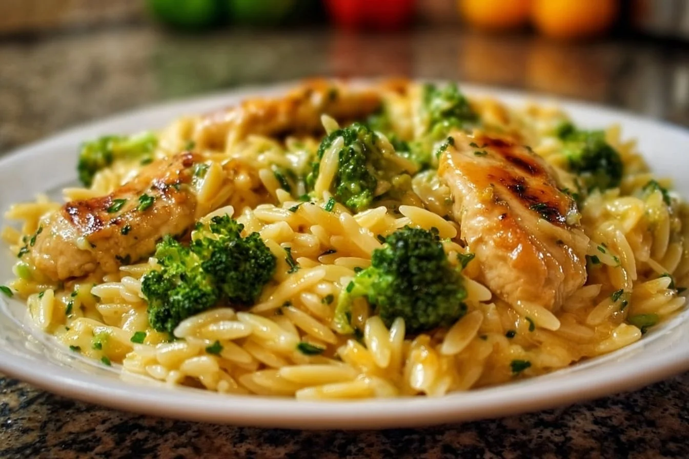 Savoureux Poulet Brocoli Orzo au Cheddar 2 Savoureux Poulet Brocoli Orzo au Cheddar