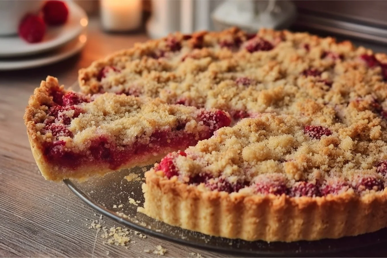 Tarte Streusel Rhubarbe Framboise 2 Tarte Streusel Rhubarbe Framboise